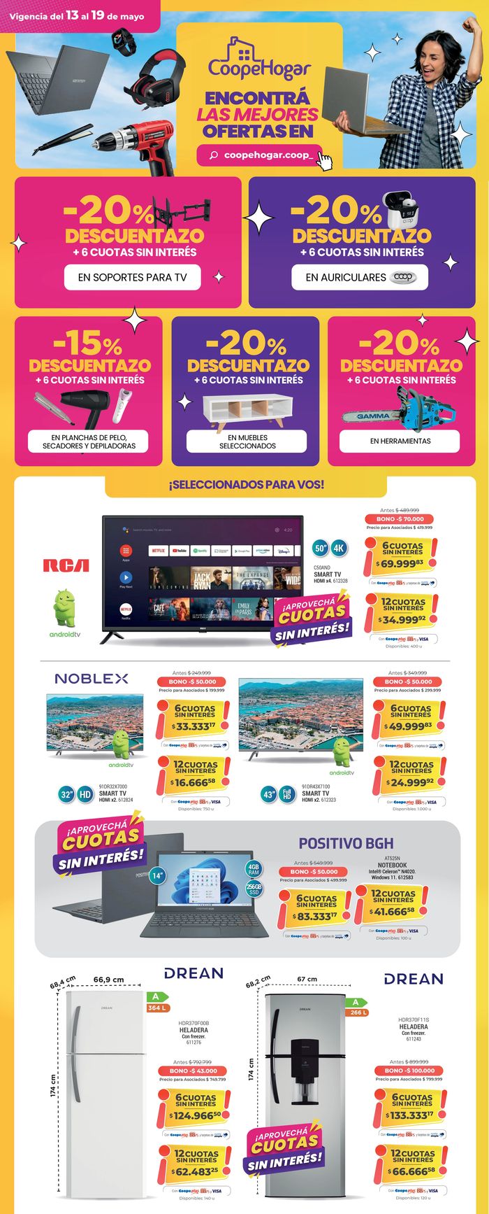 Catálogo Cooperativa Obrera en Villa María | Encontrá las mejores ofertas en CoopeHogar | 14/5/2024 - 19/5/2024