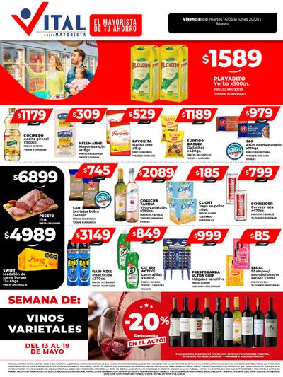 Ofertas de Hiper-Supermercados en Avellaneda (Buenos Aires) | ¡Ahorrá y Disfrutá! Abasto de Supermayorista Vital | 14/5/2024 - 20/5/2024