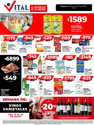 Ofertas de Hiper-Supermercados en Salta | ¡Ahorrá y Disfrutá! Salta de Supermayorista Vital | 14/5/2024 - 20/5/2024