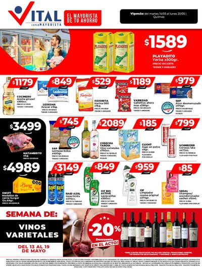 Ofertas de Hiper-Supermercados | ¡Ahorrá y Disfrutá! Quilmes de Supermayorista Vital | 14/5/2024 - 20/5/2024