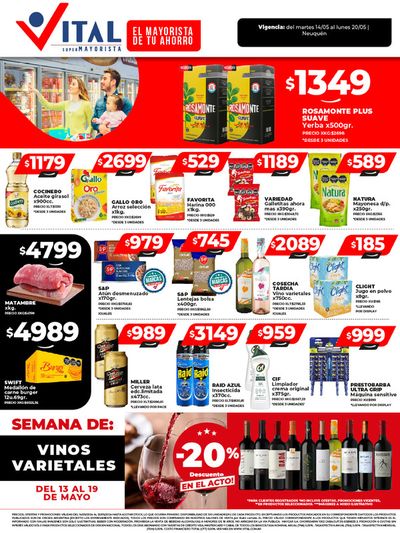 Ofertas de Hiper-Supermercados en Neuquén | ¡Ahorrá y Disfrutá! Neuquén de Supermayorista Vital | 14/5/2024 - 20/5/2024