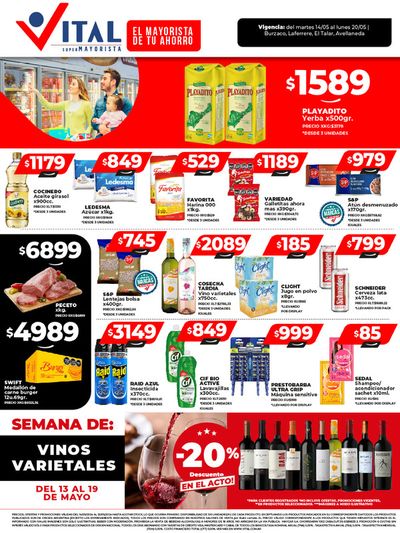Ofertas de Hiper-Supermercados en Olivos | Ahorrá y Disfrutá! de Supermayorista Vital | 14/5/2024 - 20/5/2024