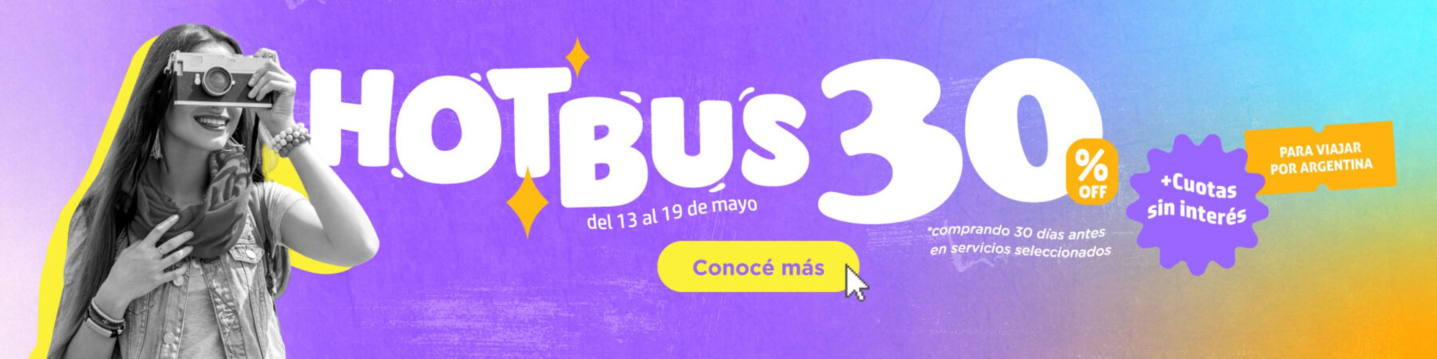 Catálogo Flechabus en Córdoba | Hot Bus 30% off al 19 de mayo | 14/5/2024 - 19/5/2024