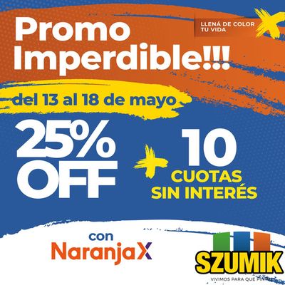 Ofertas de Ferreterías y Jardín en Mendiolaza | Promo Imperdible!!! 25% OFF + 10 cuotas sin interés de Szumik | 15/5/2024 - 18/5/2024