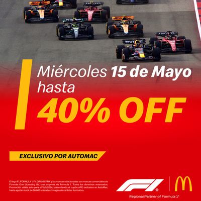 Ofertas de Restaurantes en Rosario | Miércoles 15 de Mayo hasta 40% off de McDonald's | 15/5/2024 - 15/5/2024