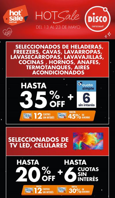 Catálogo Disco en Pilar (Buenos Aires) | Disco Hot Sale 13 al 23 de Mayo  | 16/5/2024 - 23/5/2024