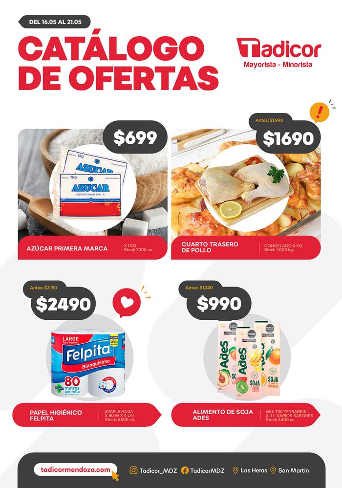 Catálogo Supermercados Tadicor en San Martín (Mendoza) | Catálogo Supermercados Tadicor | 16/5/2024 - 21/5/2024