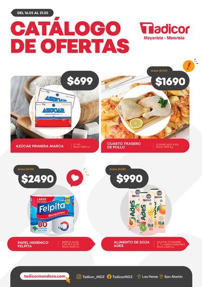 Ofertas de Hiper-Supermercados en Rivadavia (Mendoza) | Catálogo Supermercados Tadicor de Supermercados Tadicor | 16/5/2024 - 21/5/2024