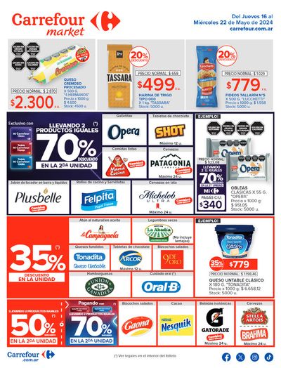 Ofertas de Hiper-Supermercados en Olavarría | Catálogo Ofertas Semanales Market BS AS de Carrefour Market | 16/5/2024 - 22/5/2024