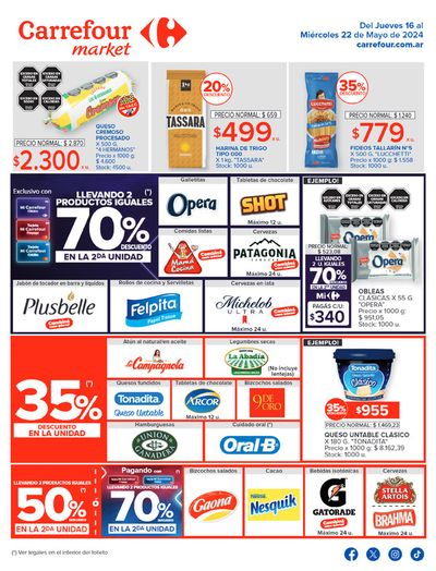 Ofertas de Hiper-Supermercados en Puerto Madryn | Catálogo Ofertas Semanales Market Sur de Carrefour Market | 16/5/2024 - 22/5/2024