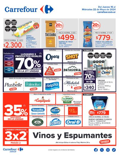 Ofertas de Hiper-Supermercados en Mar del Plata | Catálogo Ofertas Semanales Hiper BS AS de Carrefour | 16/5/2024 - 22/5/2024