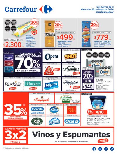 Ofertas de Hiper-Supermercados en Rosario | Catálogo Ofertas Semanales Hiper Interior de Carrefour | 16/5/2024 - 22/5/2024