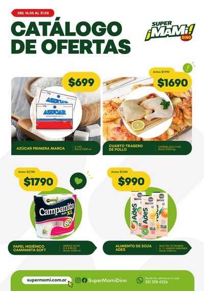 Ofertas de Hiper-Supermercados en Córdoba | Catálogo de Ofertas Super Mami de Super Mami | 16/5/2024 - 21/5/2024