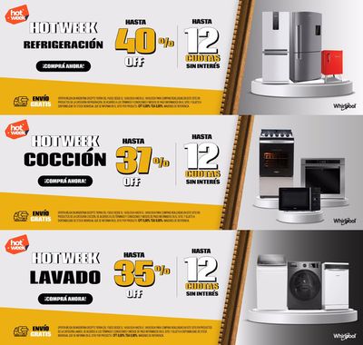 Ofertas de Electrónica y Electrodomésticos en Neuquén | Hot Week* Hasta 40% OFF de Whirlpool | 16/5/2024 - 19/5/2024