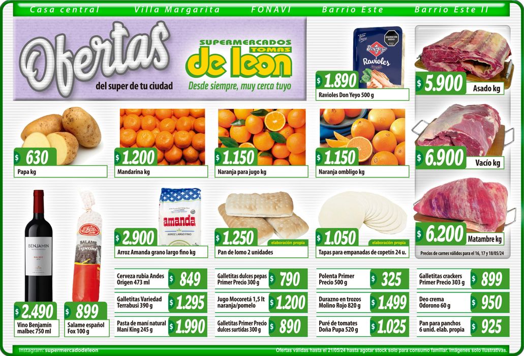 Catálogo Supermercado Tomas de Leon | Ofertas Supermercado Tomas de Leon  | 17/5/2024 - 21/5/2024