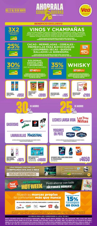Catálogo Supermercados Vea en Santa Fe | Supermercados Vea Fin de Semana NEA | 17/5/2024 - 19/5/2024