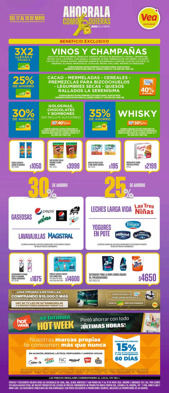 Catálogo Supermercados Vea en Buenos Aires | Supermercados Vea Fin de Semana BS AS | 17/5/2024 - 19/5/2024