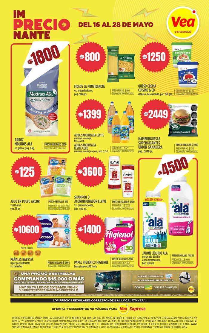 Catálogo Supermercados Vea en Mendoza | Supermercados Vea Im-Precio-Nante Cuyo | 17/5/2024 - 28/5/2024