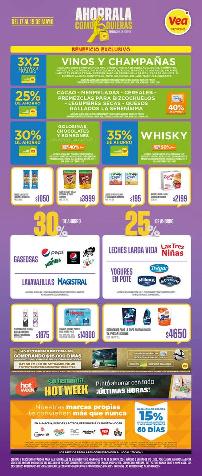 Catálogo Supermercados Vea en Neuquén | Ofertas Vea Fin de Semana Nqn & R.Neg | 17/5/2024 - 19/5/2024