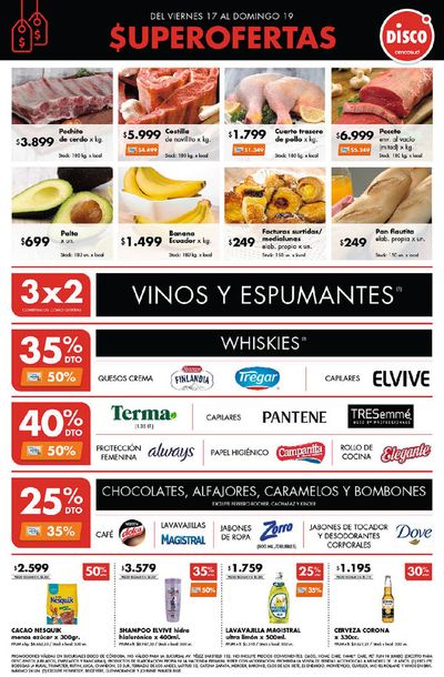 Ofertas de Hiper-Supermercados en Villa Carlos Paz | $uperofertas Disco de Disco | 17/5/2024 - 19/5/2024