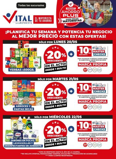 Ofertas de Hiper-Supermercados en Posadas | Planificá tu semana a puro Ahorro!! de Supermayorista Vital | 20/5/2024 - 23/5/2024