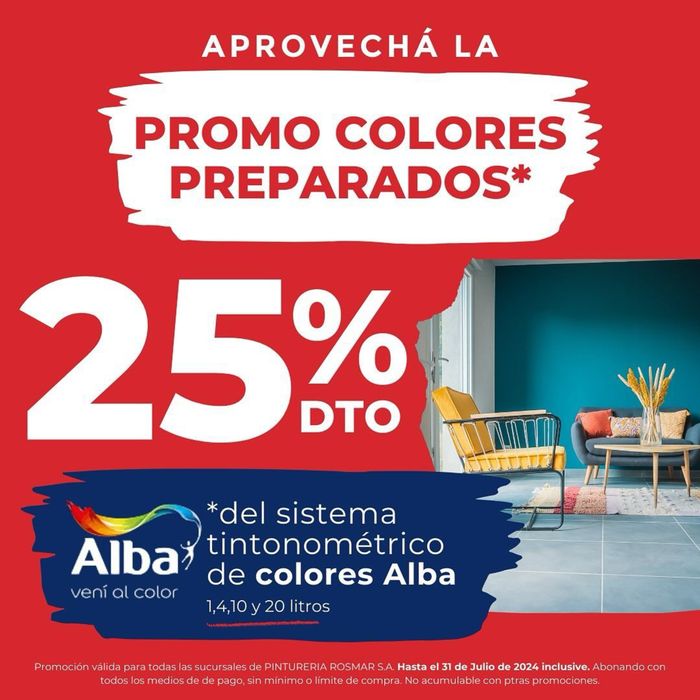 Catálogo Pinturerías Rosmar | Promo Colores Preparados 25% dto | 22/5/2024 - 31/7/2024