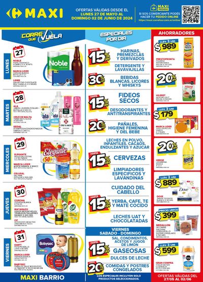 Ofertas de Hiper-Supermercados en Morón | OFERTAS SEMANALES - BARRIO de Carrefour Maxi | 27/5/2024 - 2/6/2024