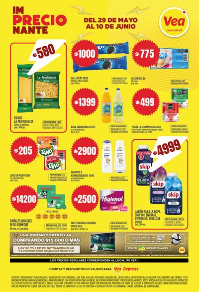 Catálogo Supermercados Vea en San Juan (San Juan) | Vea Im-Precio-Nante - Cuyo - Pata | 29/5/2024 - 10/6/2024