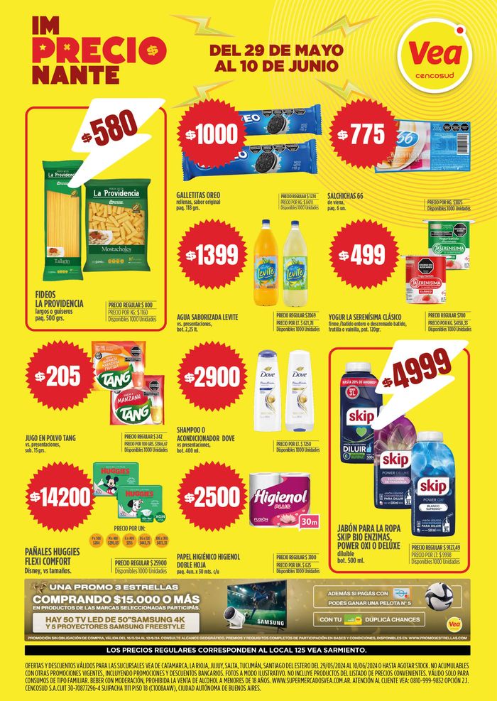 Catálogo Supermercados Vea en Santiago del Estero | Supermercados Vea Im-Precio-Nante NOA | 29/5/2024 - 10/6/2024