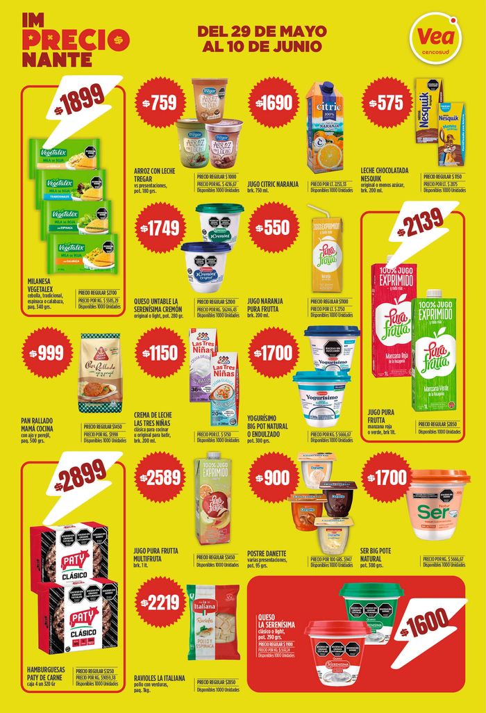 Catálogo Supermercados Vea en Bahía Blanca | Catálogo Imprecionante BS AS - Chubut  | 30/5/2024 - 10/6/2024