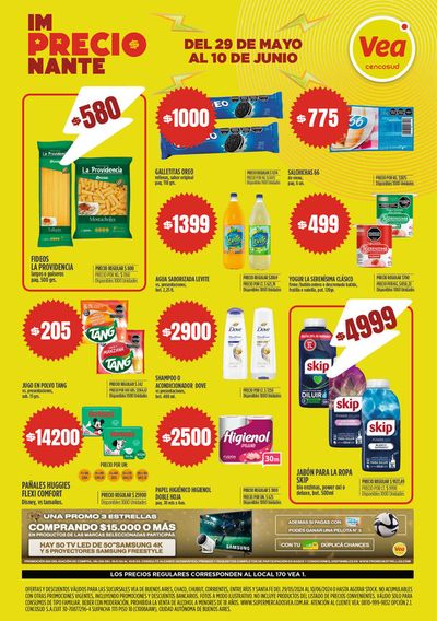 Ofertas de Hiper-Supermercados en Mercedes (Buenos Aires) | Catálogo Imprecionante BS AS - Chubut  de Supermercados Vea | 30/5/2024 - 10/6/2024