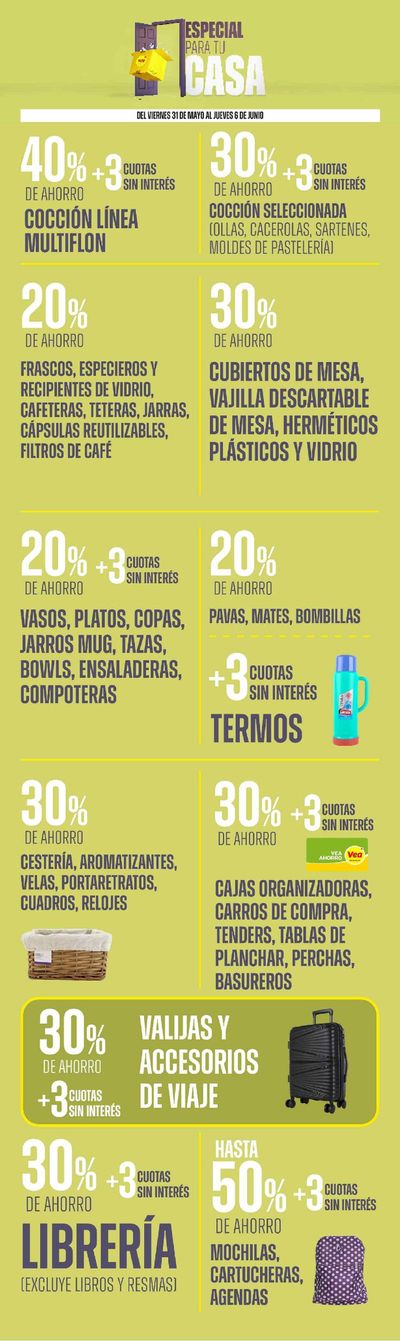 Catálogo Supermercados Vea en Santiago del Estero | Especial para tu Casa ~ Supermercados Vea | 31/5/2024 - 5/6/2024