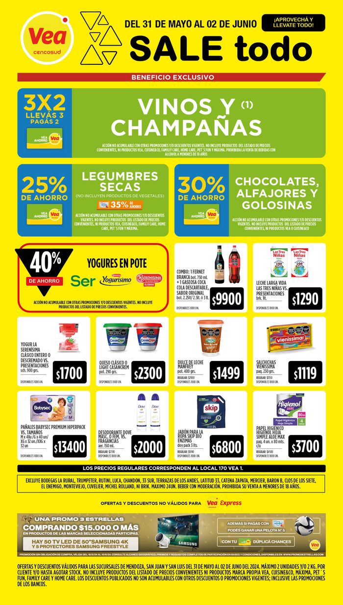 Catálogo Supermercados Vea en Godoy Cruz | Supermercados Vea Fin de Semana Cuyo | 31/5/2024 - 2/6/2024