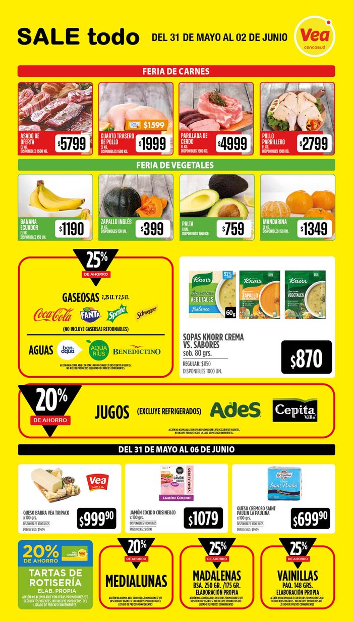 Catálogo Supermercados Vea en Godoy Cruz | Supermercados Vea Fin de Semana Cuyo | 31/5/2024 - 2/6/2024