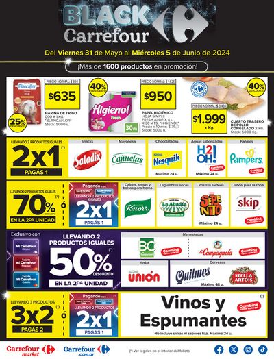 Ofertas de Hiper-Supermercados en Lomas de Zamora | Catálogo BLACK Carrefour Market BS AS de Carrefour Market | 31/5/2024 - 5/6/2024