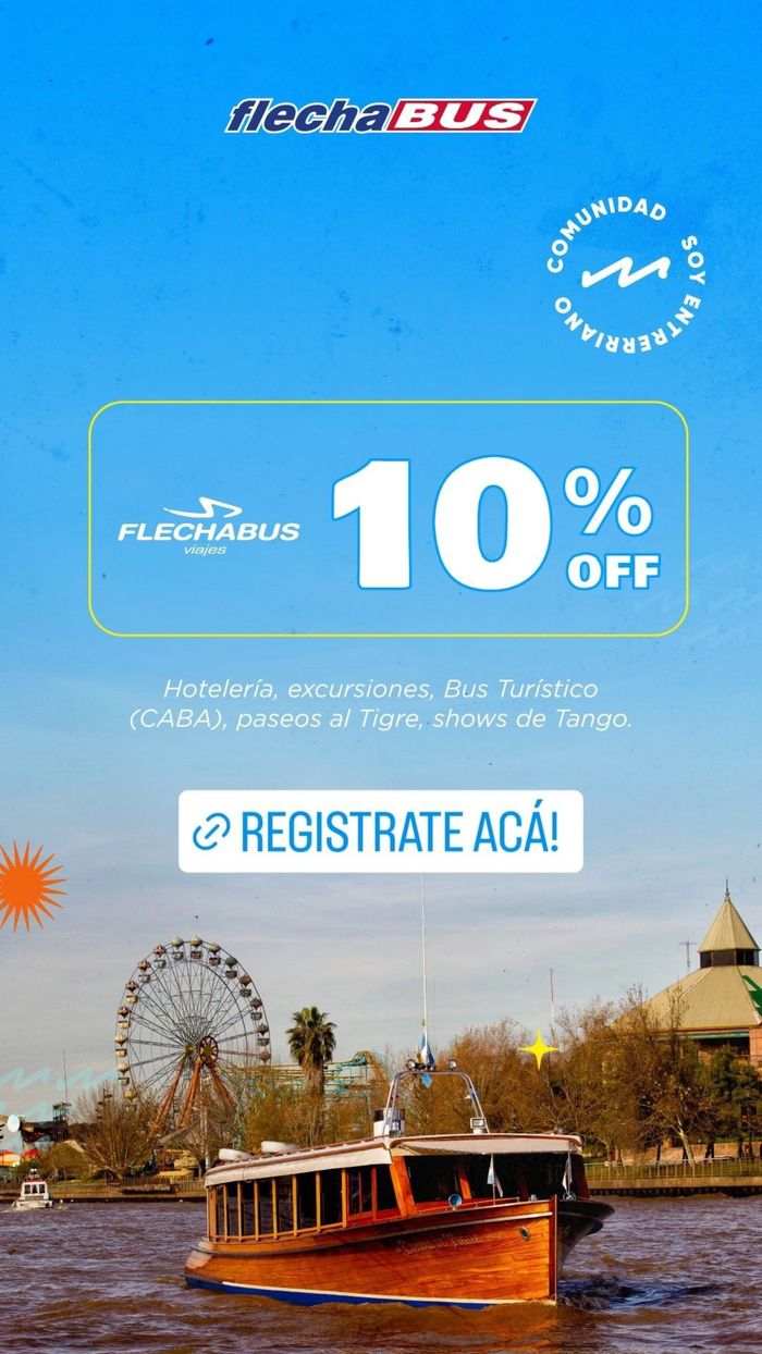 Catálogo Flechabus en Córdoba | Flechabus Viajes 10% OFF | 12/6/2024 - 31/12/2024