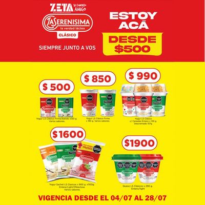 Catálogo Supermercados Zeta en Villa Leloir | Mega Ofertas de La Serenisima! | 5/7/2024 - 28/7/2024