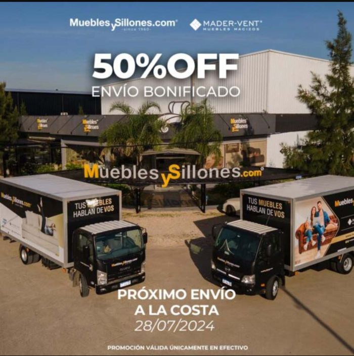 Catálogo Muebles y Sillones.com | 50% OFF Envío Bonificado | 11/7/2024 - 28/7/2024