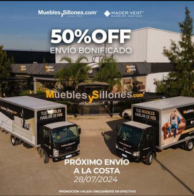 Ofertas de Muebles y Decoración en Berazategui | 50% OFF Envío Bonificado de Muebles y Sillones.com | 11/7/2024 - 28/7/2024