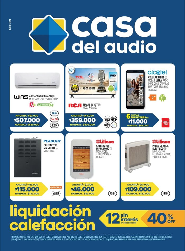 Catálogo Casa del Audio en Quilmes | Catálogo Julio Casa del Audio | 15/7/2024 - 31/7/2024