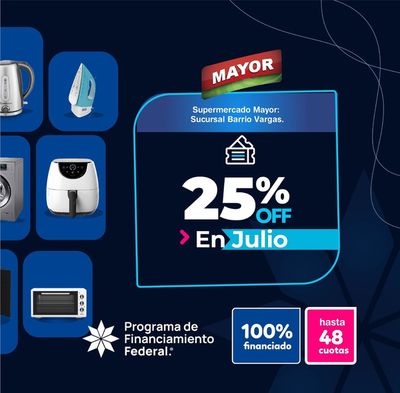Ofertas de Hiper-Supermercados en La Rioja | 25% OFF en Julio de Supermercados Mayor | 16/7/2024 - 31/7/2024