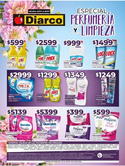 Catálogo Diarco en Paraná | Diarco Especial PerfumerÍa & Limpieza Mayorista | 22/7/2024 - 28/7/2024