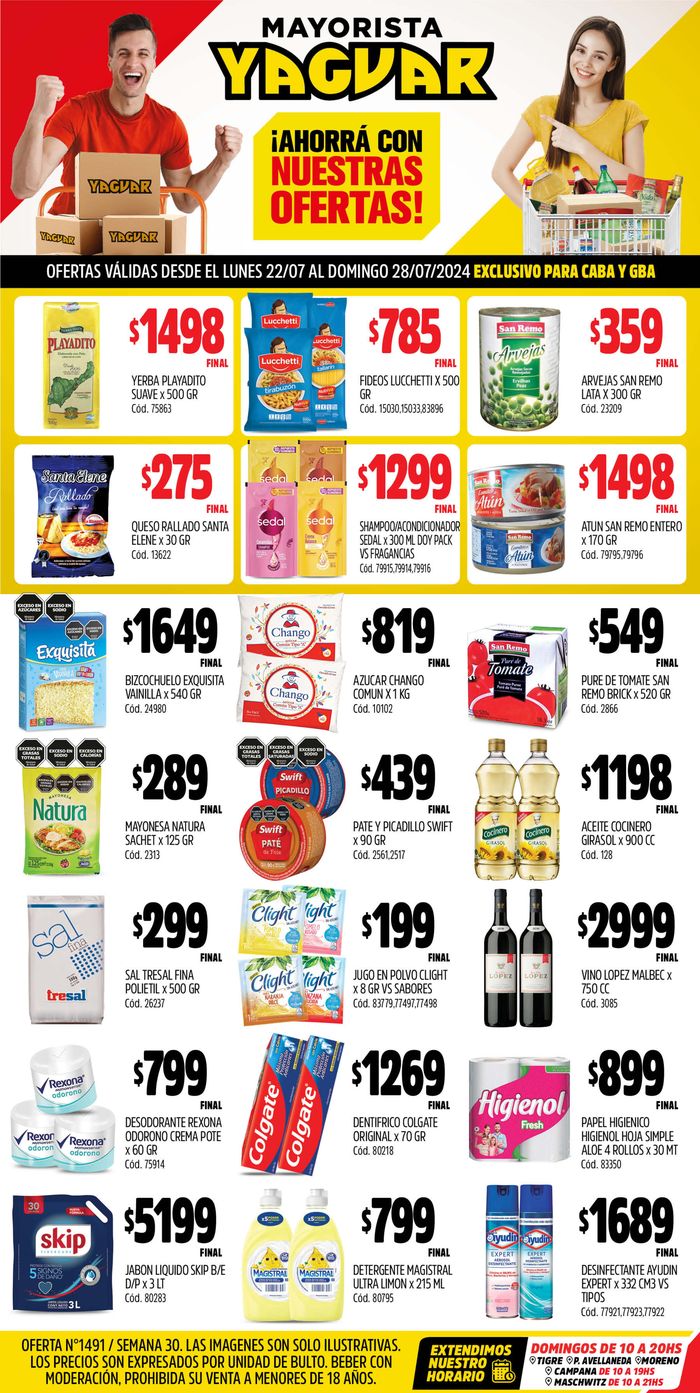 Catálogo Supermercados Yaguar en Martínez | Catálogo Supermercados Yaguar BS AS | 22/7/2024 - 28/7/2024