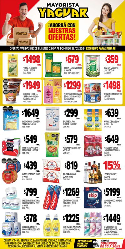 Catálogo Supermercados Yaguar | Catálogo Supermercados Yaguar Santa Fe | 22/7/2024 - 28/7/2024