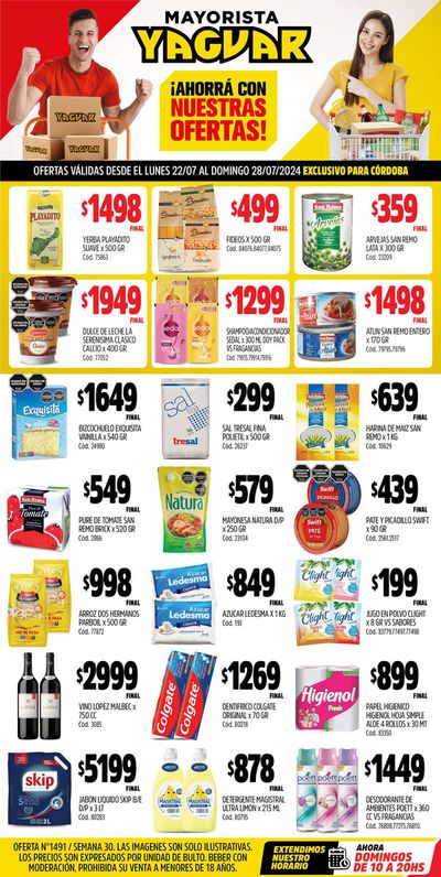 Ofertas de Hiper-Supermercados en Córdoba | Catálogo Supermercados Yaguar Córdoba de Supermercados Yaguar | 22/7/2024 - 28/7/2024