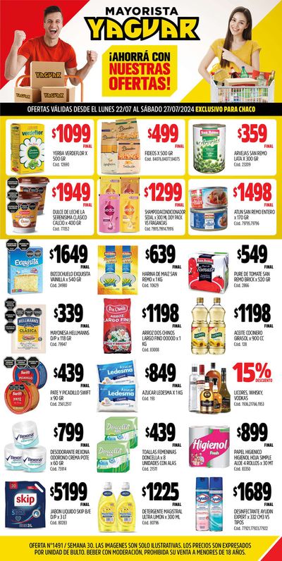Catálogo Supermercados Yaguar | Catálogo Supermercados Yaguar Chaco | 22/7/2024 - 27/7/2024