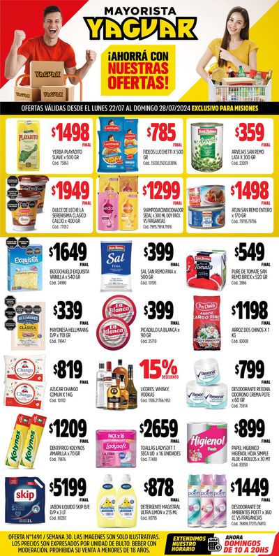 Catálogo Supermercados Yaguar | Catálogo Supermercados Yaguar Posadas | 22/7/2024 - 28/7/2024