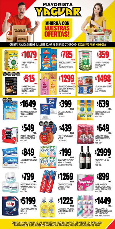Catálogo Supermercados Yaguar en Mendoza | Catálogo Supermercados Yaguar Mendoza | 22/7/2024 - 27/7/2024