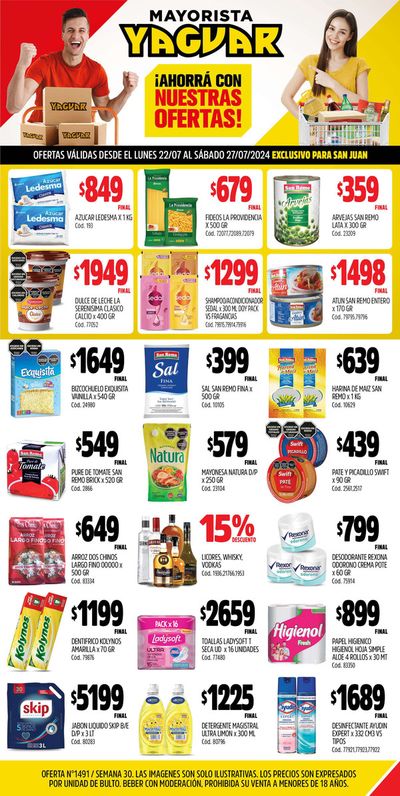 Catálogo Supermercados Yaguar | Catálogo Supermercados Yaguar San Juan | 22/7/2024 - 27/7/2024
