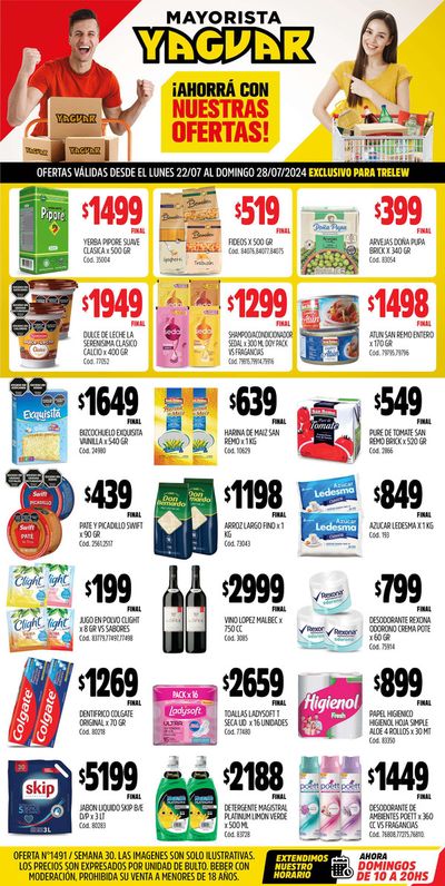 Ofertas de Hiper-Supermercados en Trelew | Catálogo Supermercados Yaguar Trelew de Supermercados Yaguar | 22/7/2024 - 28/7/2024